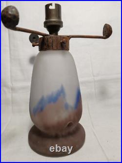 G. V. De Croismare Sous Muller 1910-1920 Pied De Lampe Pate De Verre