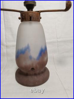 G. V. De Croismare Sous Muller 1910-1920 Pied De Lampe Pate De Verre G. V. De Croismare Sous Muller 1910-1920 Pied De Lampe Pate De Verre
