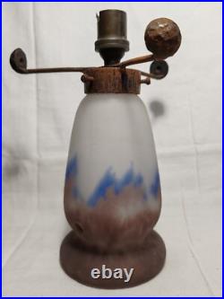 G. V. De Croismare Sous Muller 1910-1920 Pied De Lampe Pate De Verre