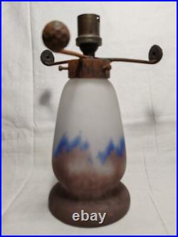 G. V. De Croismare Sous Muller 1910-1920 Pied De Lampe Pate De Verre