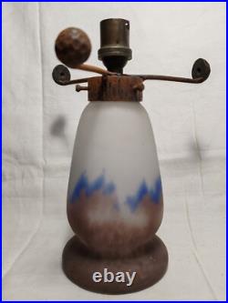 G. V. De Croismare Sous Muller 1910-1920 Pied De Lampe Pate De Verre