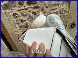 Giraud Limoges Lampe Porcelaine Couple de Pigeon Art Deco Oiseau Sculpture