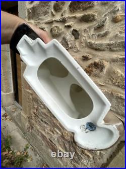 Giraud Limoges Lampe Porcelaine Couple de Pigeon Art Deco Oiseau Sculpture