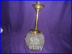 Globe Vasque Muller Degue Lampe Art Deco Nouveau 1900 Suspension Lustre