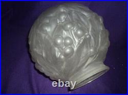 Globe Vasque Muller Degue Lampe Art Deco Nouveau 1900 Suspension Lustre