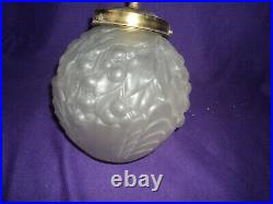 Globe Vasque Muller Degue Lampe Art Deco Nouveau 1900 Suspension Lustre