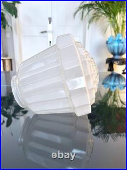 Globe skyscrapper Art Déco Verre dépoli Lampe lustre suspension