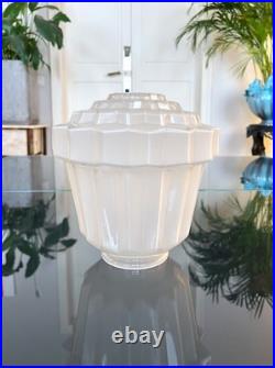 Globe skyscrapper Art Déco Verre dépoli Lampe lustre suspension