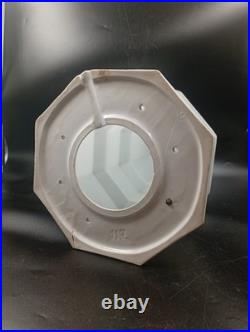 Grand Globe Lampe Plafonnier Art Déco Skyscraper Opaline Verre Blanc Années 1930