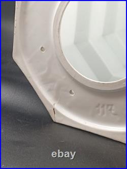 Grand Globe Lampe Plafonnier Art Déco Skyscraper Opaline Verre Blanc Années 1930