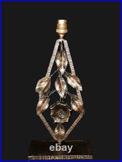 Grand Pied Lampe Fer Forgé Massif Art Deco Nancy Chapelle Kiss