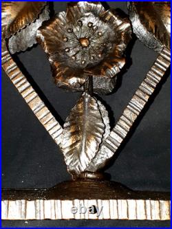 Grand Pied Lampe Fer Forgé Massif Art Deco Nancy Chapelle Kiss