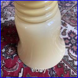 Grande H 36 Cm Lampe Opaline Circa 1930 1940 Art Déco Bel État Rarissime