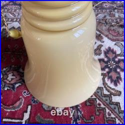 Grande H 36 Cm Lampe Opaline Circa 1930 1940 Art Déco Bel État Rarissime