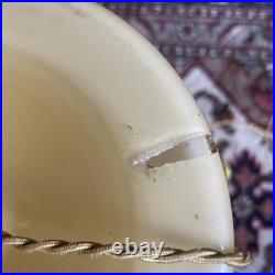 Grande H 36 Cm Lampe Opaline Circa 1930 1940 Art Déco Bel État Rarissime