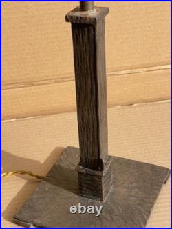 Grande Lampe Art Déco Fer forgé Verre Pressé type glaçon