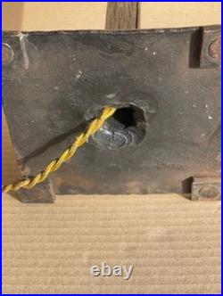 Grande Lampe Art Déco Fer forgé Verre Pressé type glaçon