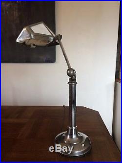 Grande Lampe Art Deco Metal Chrome Lampe Pirouett
