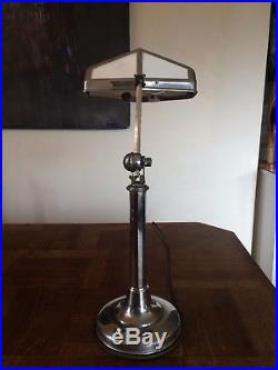 Grande Lampe Art Deco Metal Chrome Lampe Pirouett