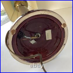 Grande Lampe Floral Art Deco, Japonisant Ceramique Émaillé Fleurs