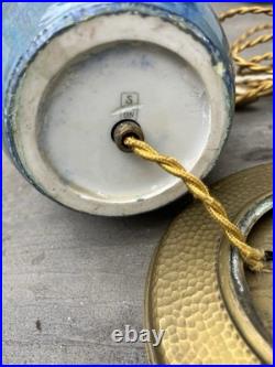 Grande Lampe Manufacture Sèvres Art Deco Dinanderie Bronze Lachenal