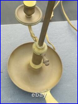 Grande Lampe bouillotte Empire abat jour en tôle peinte ancienne H. 43,5 cm