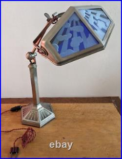 Grande lampe PIROUETT de salon avec verres nuages en verre gravés a l'acide