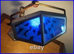 Grande lampe PIROUETT de salon avec verres nuages en verre gravés a l'acide