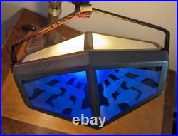 Grande lampe PIROUETT de salon avec verres nuages en verre gravés a l'acide