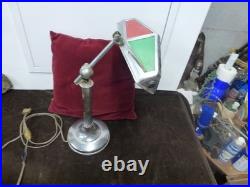 Grande lampe pirouette art déco, fonctionne, H 55cm, pied lesté, deflecteurs couleur