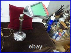 Grande lampe pirouette art déco, fonctionne, H 55cm, pied lesté, deflecteurs couleur