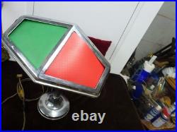 Grande lampe pirouette art déco, fonctionne, H 55cm, pied lesté, deflecteurs couleur