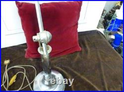 Grande lampe pirouette art déco, fonctionne, H 55cm, pied lesté, deflecteurs couleur