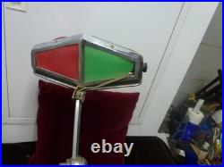 Grande lampe pirouette art déco, fonctionne, H 55cm, pied lesté, deflecteurs couleur