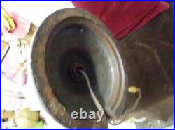 Grande lampe pirouette art déco, fonctionne, H 55cm, pied lesté, deflecteurs couleur