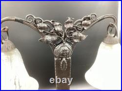 HETTIER VINCENT? ART DECO Lampe double MULLER FRERES 1925/30