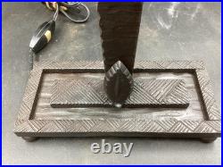 HETTIER VINCENT? ART DECO Lampe double MULLER FRERES 1925/30