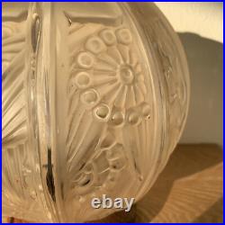HETTIER VINCENT Lampe Avec Globe Verrerie Des Hanots art Déco 1930 Fleurs Styl