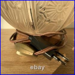 HETTIER VINCENT Lampe Avec Globe Verrerie Des Hanots art Déco 1930 Fleurs Styl