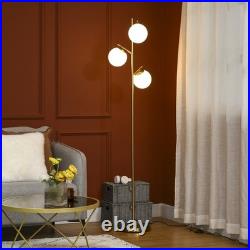 HOMCOM Lampadaire 27x27x169cm Or