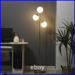 HOMCOM Lampadaire 27x27x169cm Or