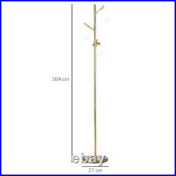 HOMCOM Lampadaire 27x27x169cm Or
