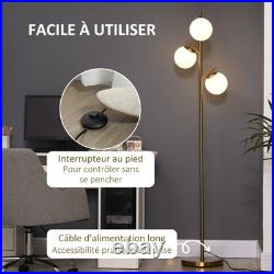 HOMCOM Lampadaire 27x27x169cm Or