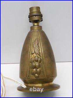 JOLI PIED DE LAMPE ART DECO BRONZE signé A. MARIONNET Jus de GRENIER D