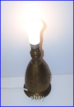 JOLI PIED DE LAMPE ART DECO BRONZE signé A. MARIONNET Jus de GRENIER D