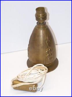 JOLI PIED DE LAMPE ART DECO BRONZE signé A. MARIONNET Jus de GRENIER D