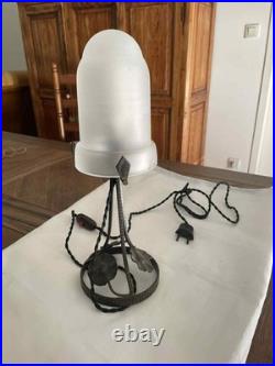 Jolie lampe ART DECO fer forgé