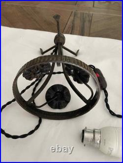 Jolie lampe ART DECO fer forgé