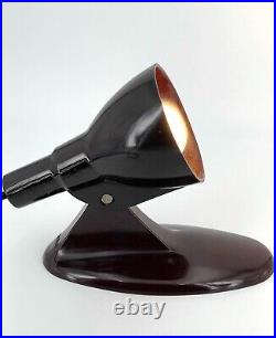 Jolie lampe spot bauhaus en bakelite marron, datant des années 1950s, art deco