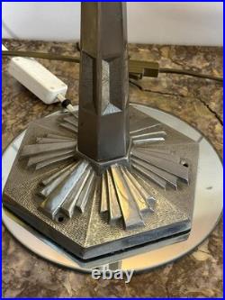 Jugendstill Lampe Bronze Rethondes Art Deco 57 Cm